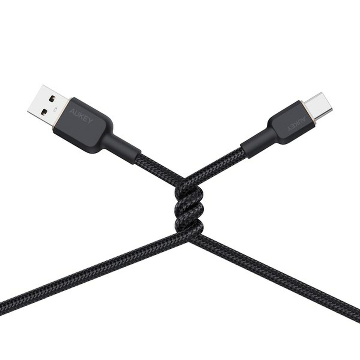 USB-C Kabel til USB Aukey CB-NAC1 Svart 1 m